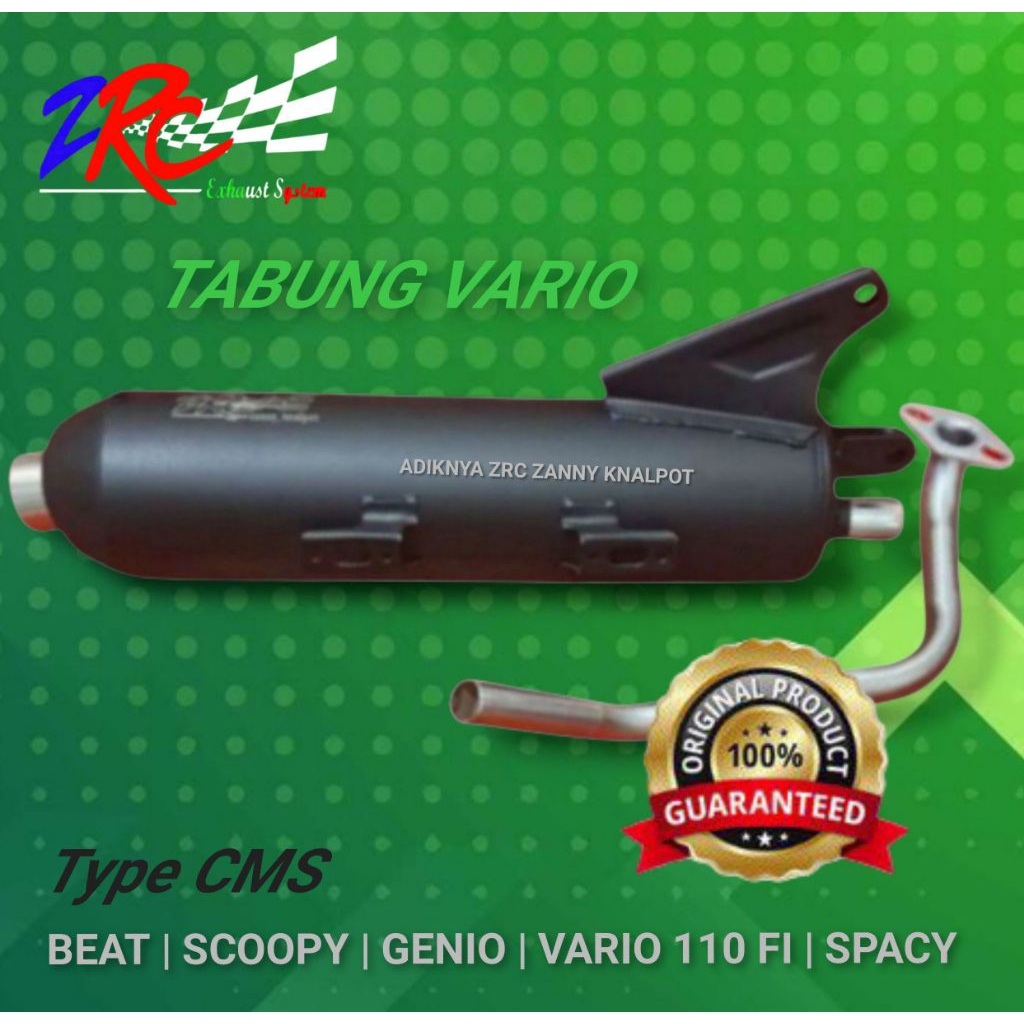 KNALPOT ZRC TABUNG VARIO, BEAT, SCOPY, VARIO 120 Fi, SPACY by ZRC zannyknalpot
