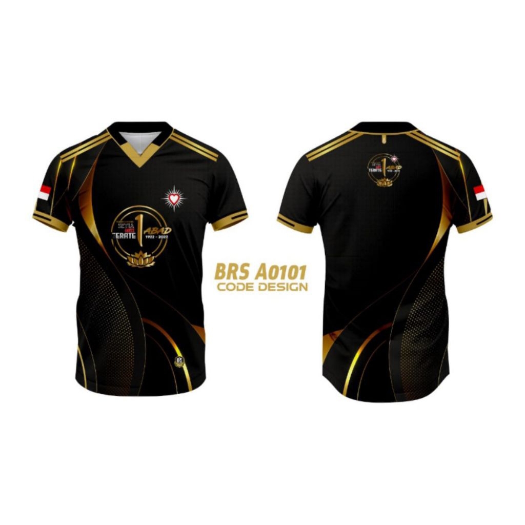 Kaos jersey pencak silat PSHT/1 ABAD PSHT/TERATE EMAS /free custom design