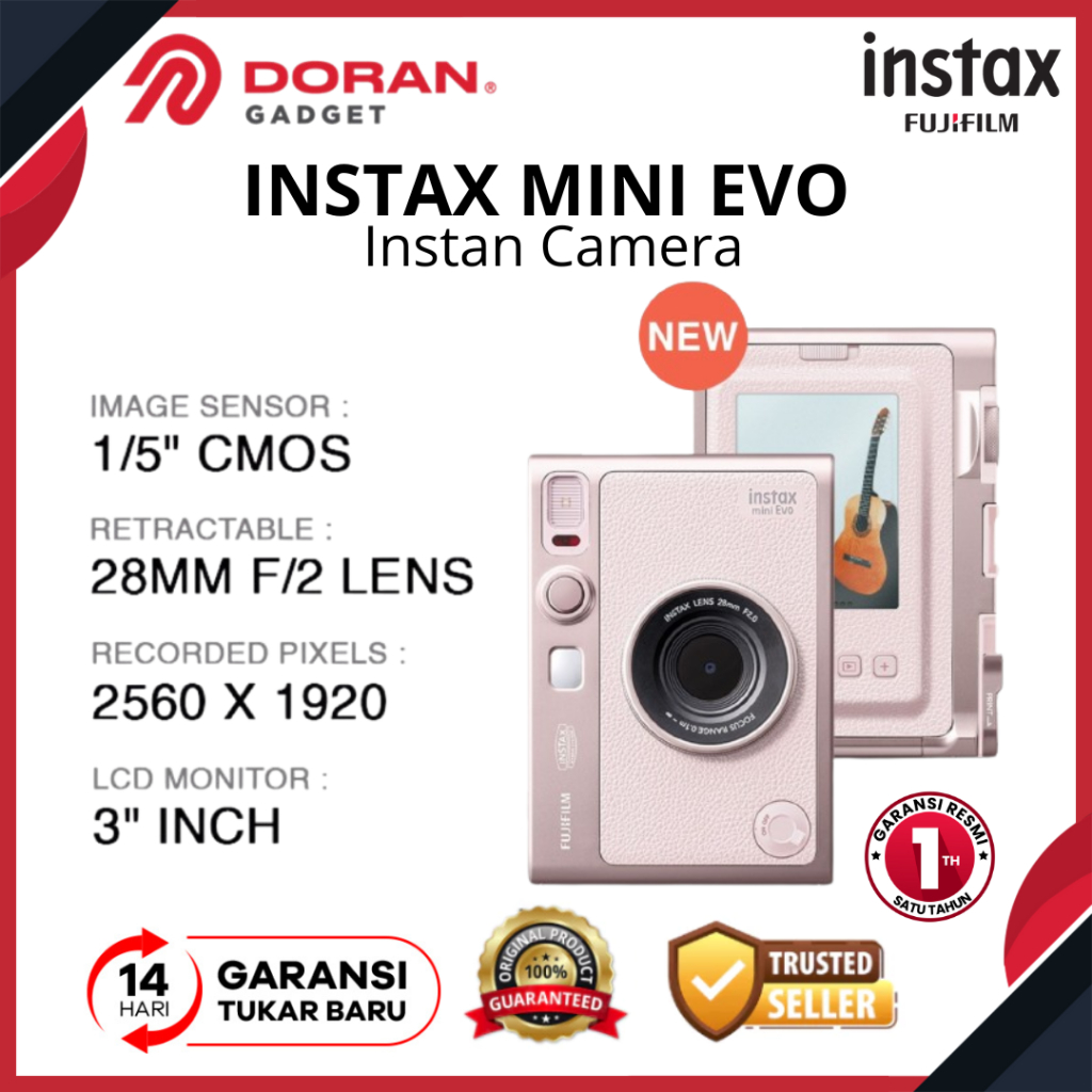 Fujifilm Instax Mini Evo Fuji Instant Camera Mini Evo - Kamera Fujifilm Instax Mini Evo - Garansi Re