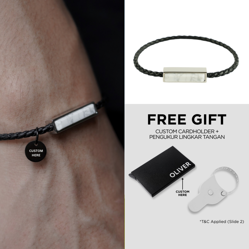 Kuze Original Gelang Kulit Asli Simple Minimalis - Alford Bracelet
