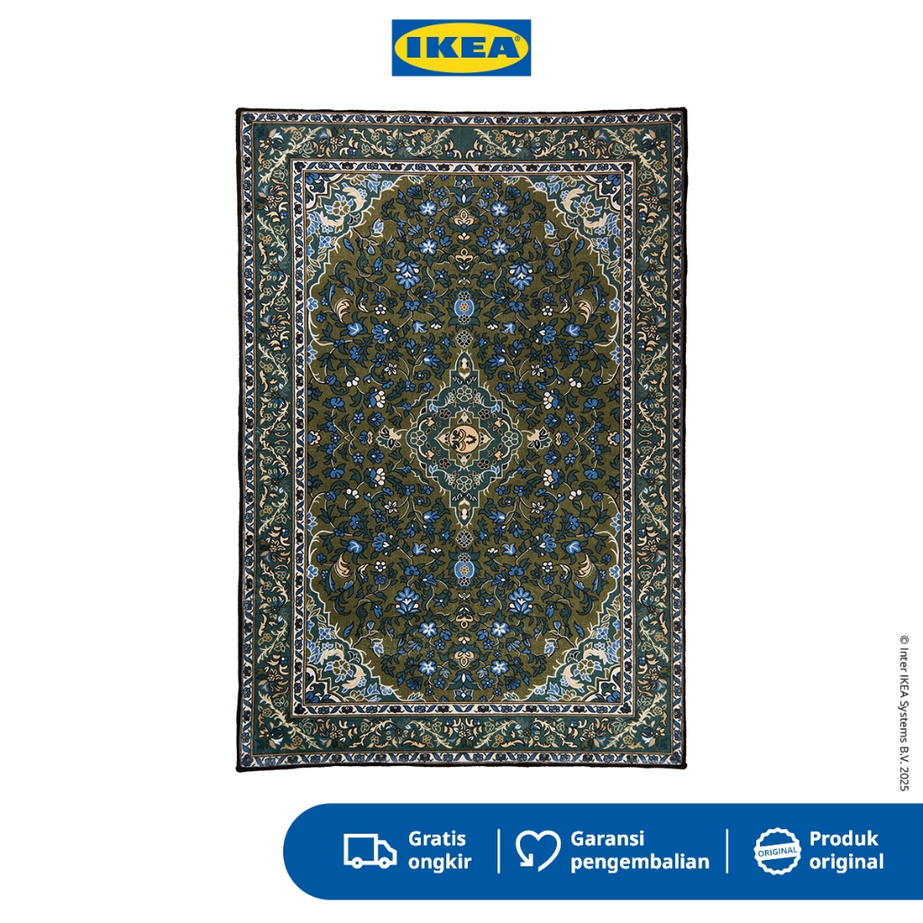 IKEA SHUFU Karpet Kecil Minimalis Hijau 75x115cm