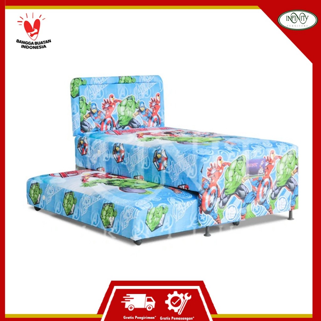 Olympic Springbed Set Kasur 2 in 1 Twinbed Avengers