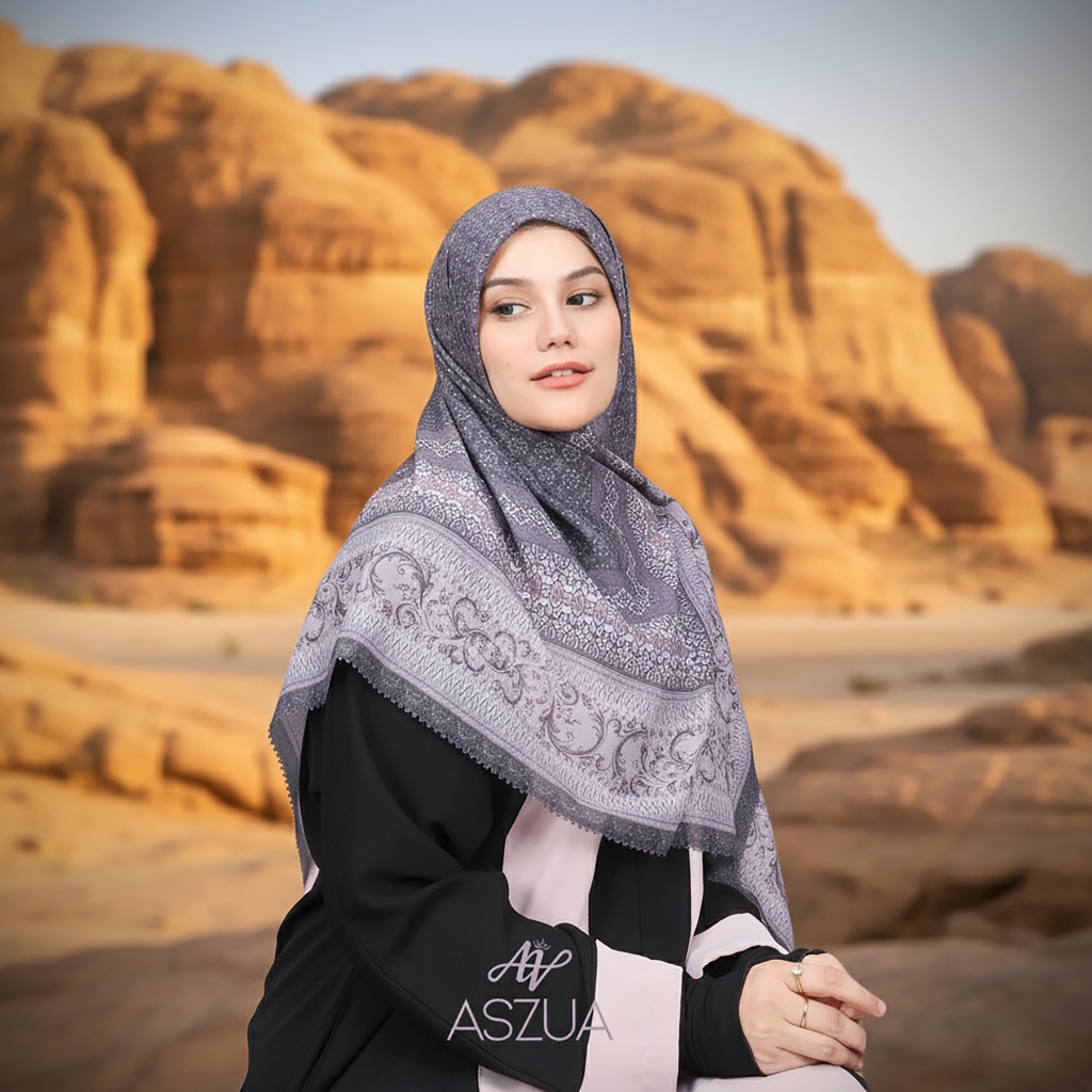 ASZUA by Alsyahra Exclusive - Scarf Aisyah Hijab Square Premium