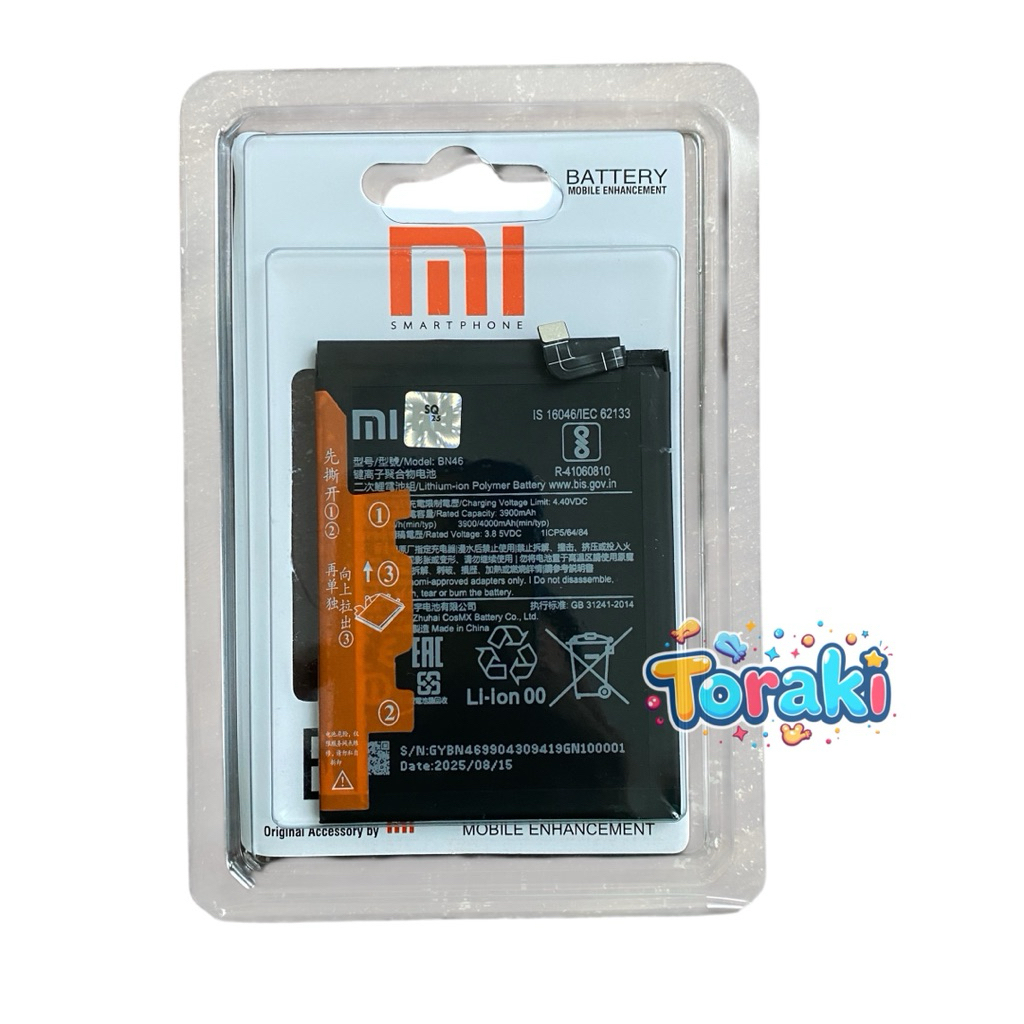 REDMI 7 . BN46 - [4000 mah ] ORIGINAL Baterai Batre Batere Battery Batrai Bateray Batrei Batu Battre