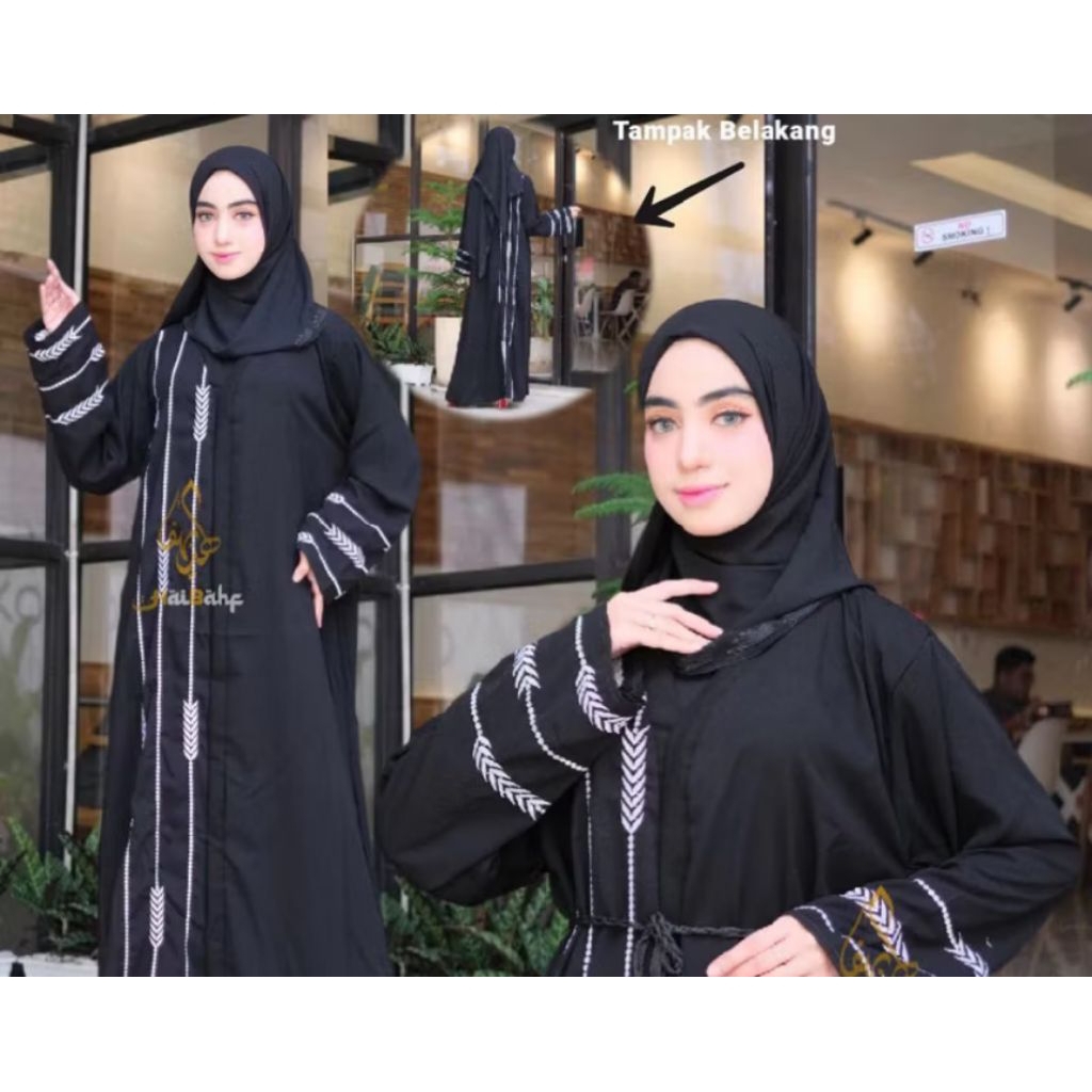 Outer Zara Abaya Gamis Polos Hitam