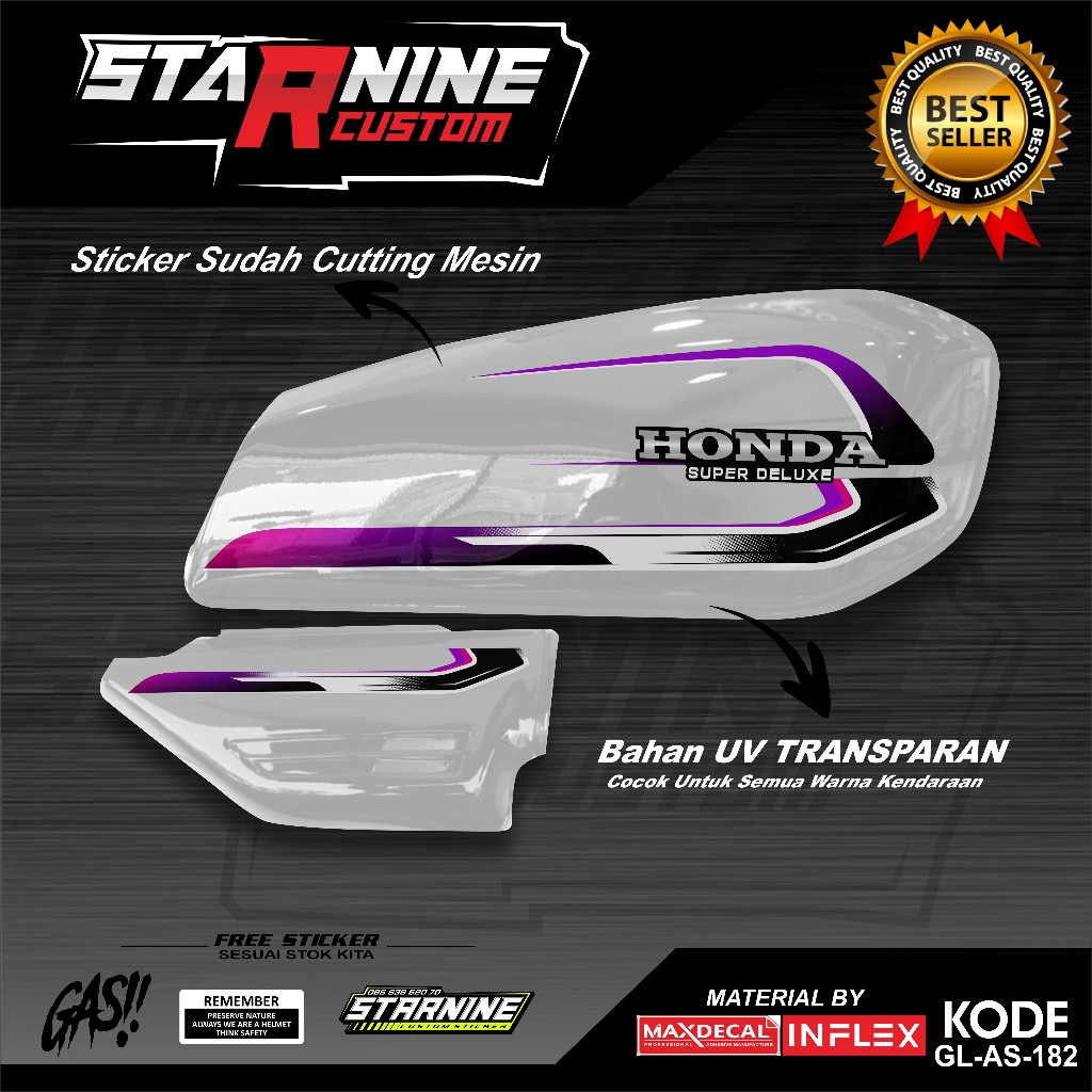 stiker GL100 / Striping GL125 / stiker GL kode GL-AS-182