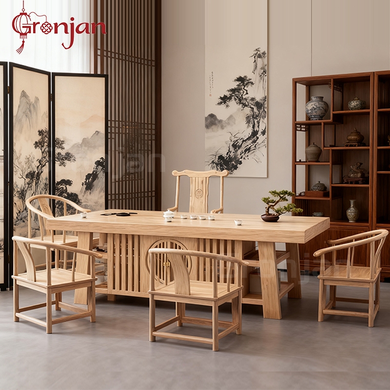 Meja Teh Cina/Meja dengan Kursi/Meja Teh/Meja Pembuatan Bir Teh/Meja Elegan dan Bergaya/Meja Kantor/