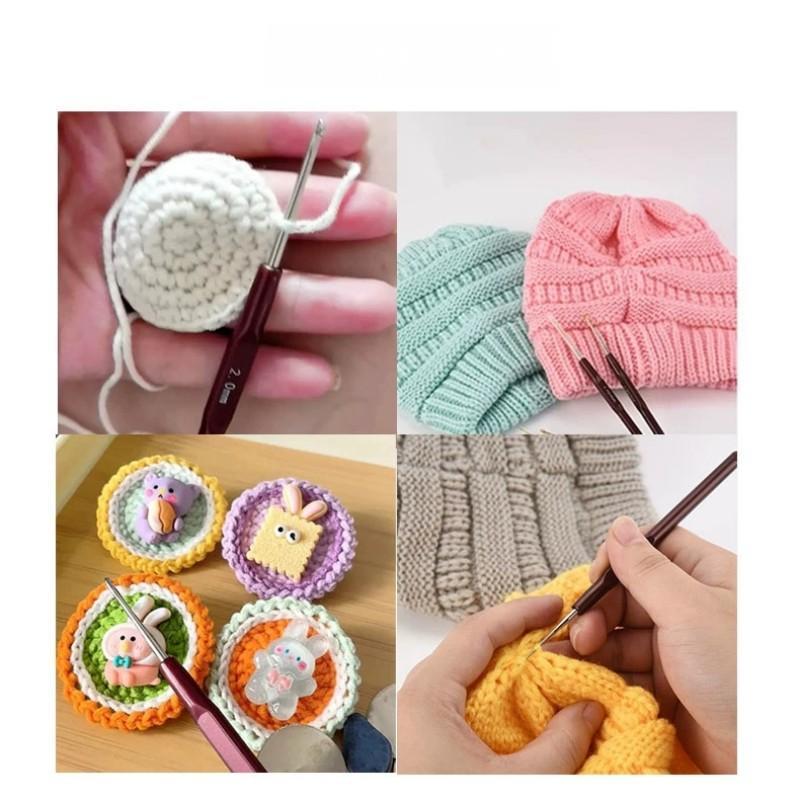 1 Set Isi 4 Pcs Hakpen Jarum Gimbal / Jarum Gimbal Rajut Dreaddlocks Pen Tulip Songket Premium