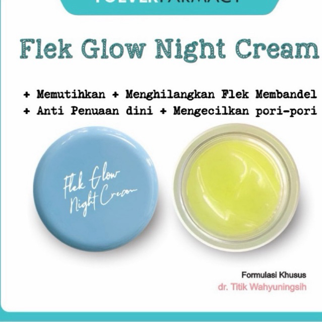 Flek Glow Night Cream dr.titik Wahyuningsih (NEW POT)