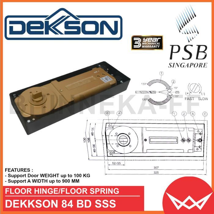 Floor Spring / Floor Hinge Dekkson FH 84 SSS Hold Open BODY ONLY