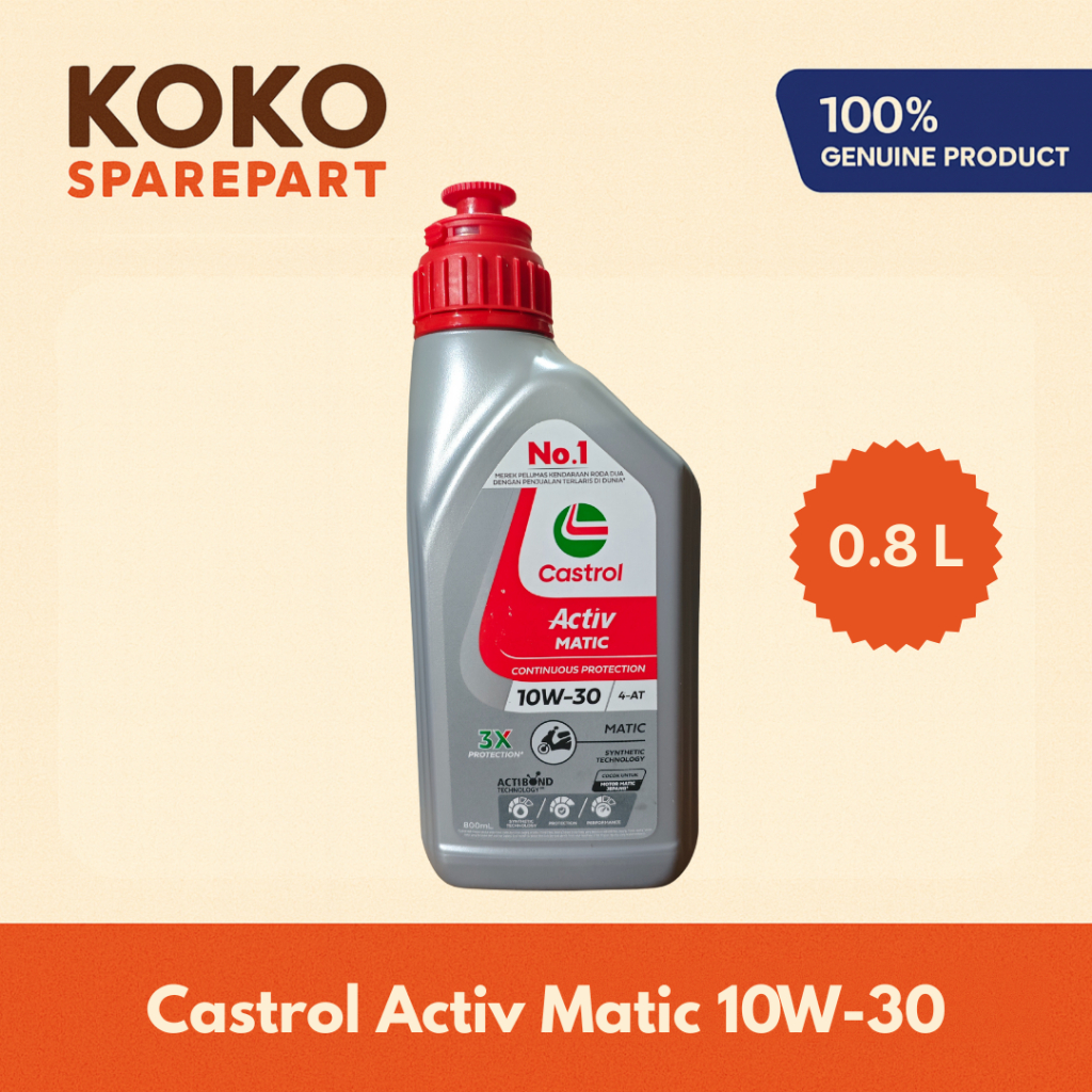 Castrol Activ Matic 10W-30 0,8L Oli Motor Matic Castrol Activ Matic 800ML