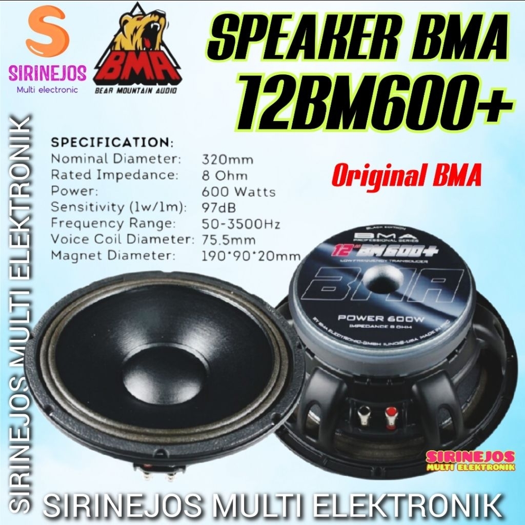 SPEAKER 12 INCH BMA 12BM600+ LOW FREQ TRANSDUCER
