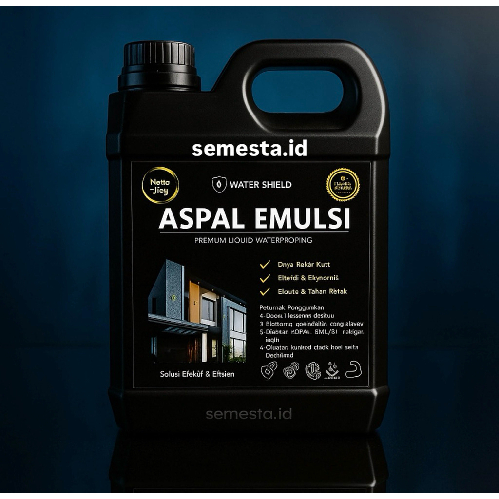 Lem Aspal 1 kg Cair Anti Rembes Bocor Lantai | Lem Perekat Waterproof 1 kg | Aspal Emulsion Asphalt 