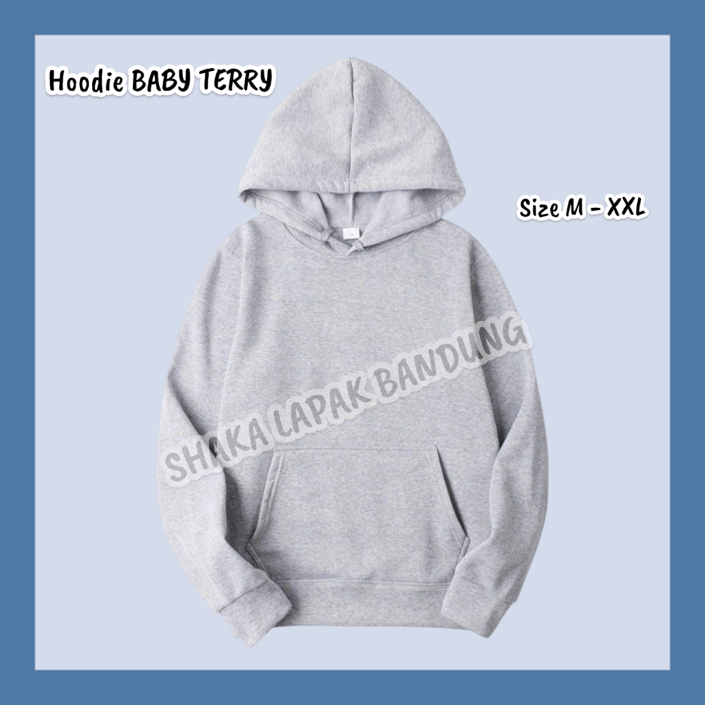 SH - Hoodie jumper polos hoodie pria & wanita babyterry tebal & lembut