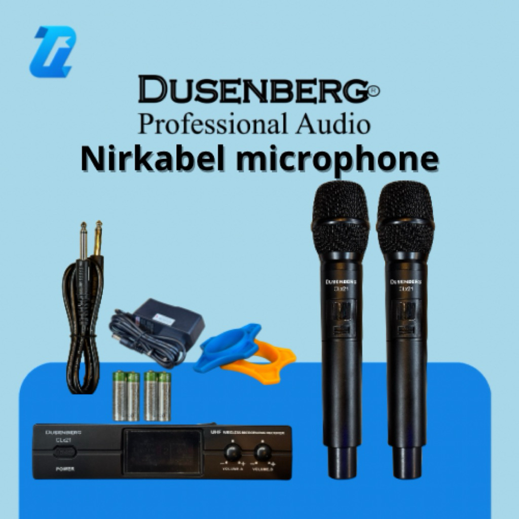 Mic Wireless DUSENBERG CLX21 – 2 Handheld Wireless Microphone Karaoke & Podcast