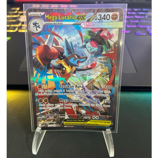 Pokemon TCG Indonesia MA1 Mega Lucario ex 175/126 SAR