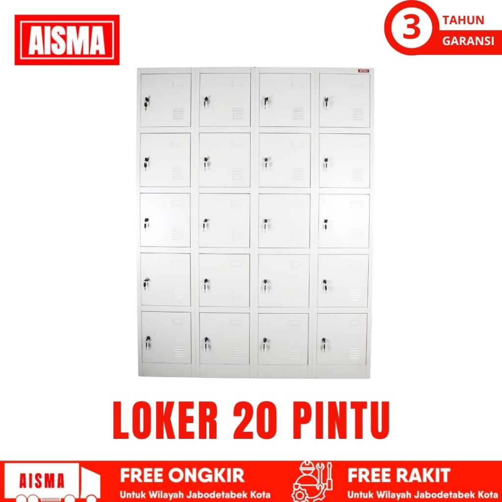 AISMA Loker 20 pintu - Loker Sekolah Loker Karyawan