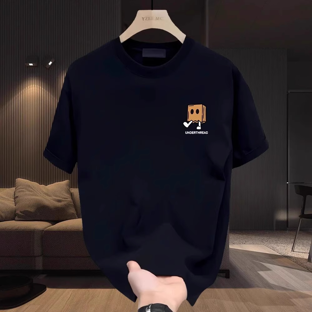 Kaos Wanita Corak Lukisan Tangan Bunga, Katun Lembut Gaya Artisanal Trendy