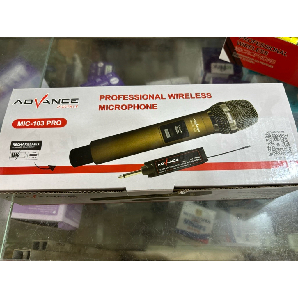 Mic Wireless Advance 103 Microphone Wireless Advance Mic 103pro