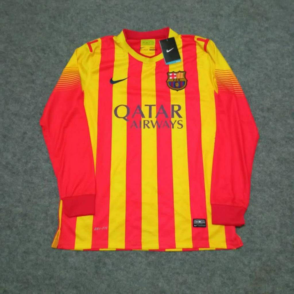 Jersey retro Barcelona PI lengan panjang size L