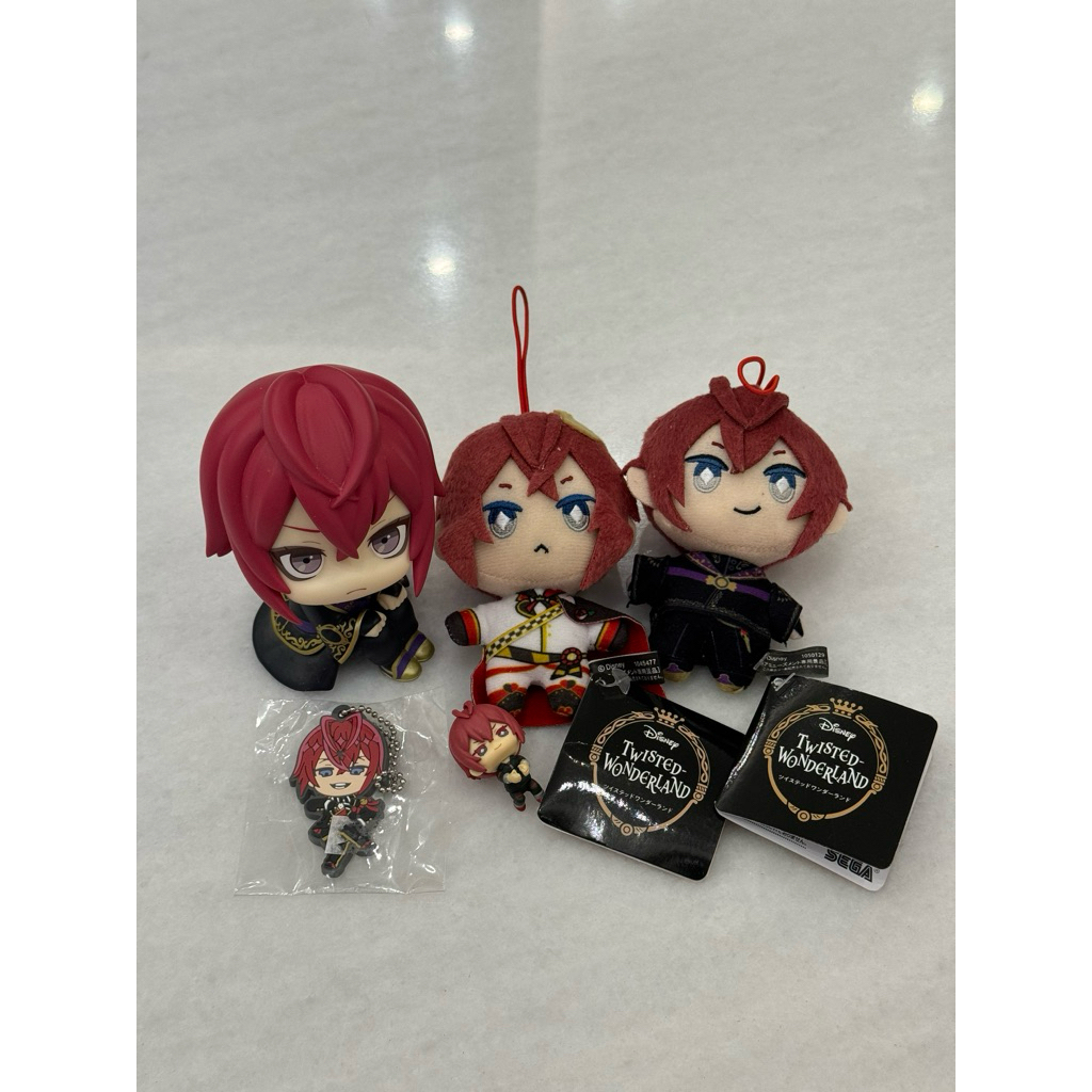 Disney Twisted Wonderland Riddle Rosehearts Heartslabyul Lookup Hikanui Plush Hugcot Gantungan Kunci