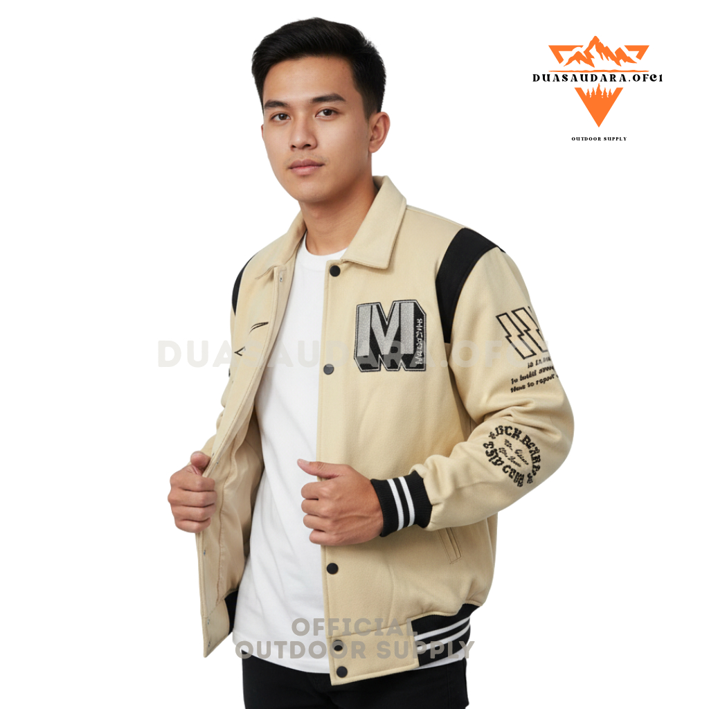 Jaket Varsity Base Ball Vintage - Jaket Varsity Windbreaker Pria Dan Wanita Bahan Premium Tebal