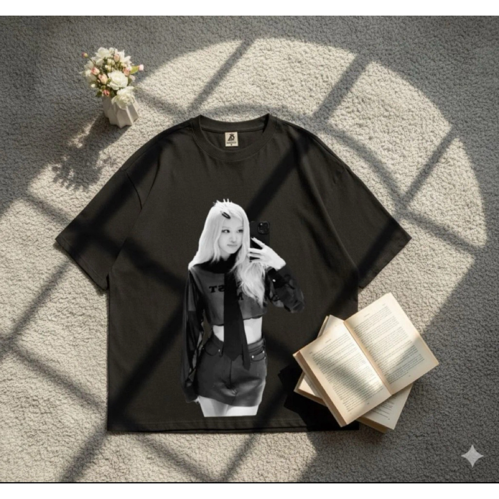 TSHIRT/KAOS ROSE BLACKPINK KATUN 24s