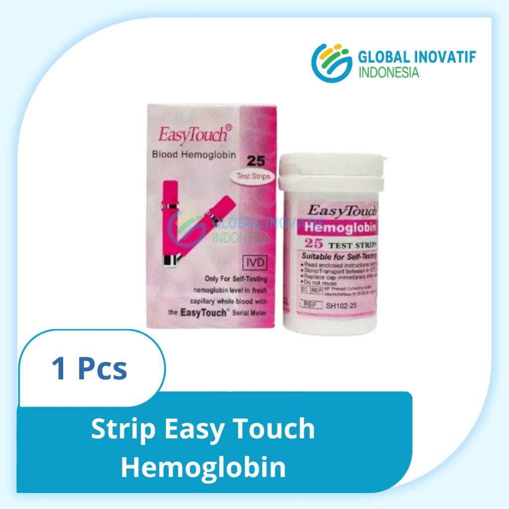 GII | Strip Easy Touch Hemoglobin | Tes Hemoglobin Isi 25 strip