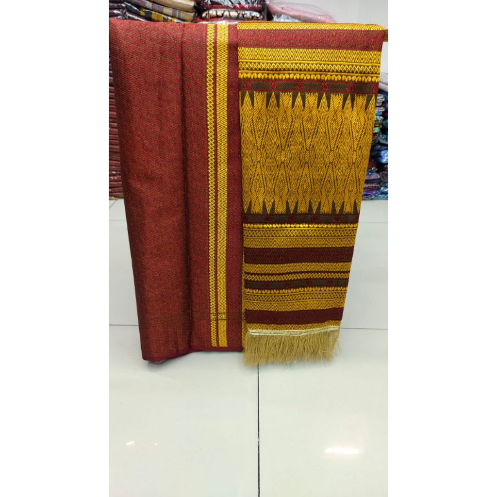 songket tumtuman maron Kombi gold