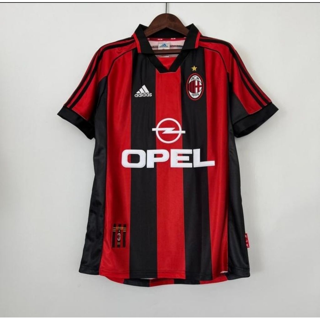 Jersey Kaos Baju Sepak Bola Milan Milano Milanisti Home Away 3rd Third Opel Retro Klasik Classic Jad
