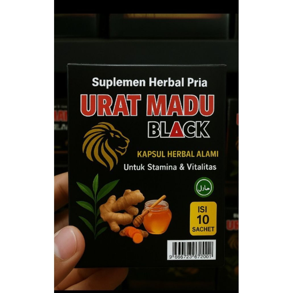 Suplemen Herbal Pria | urat Madu Black Original | Vitalitas Tubuh Alami Privasi Aman