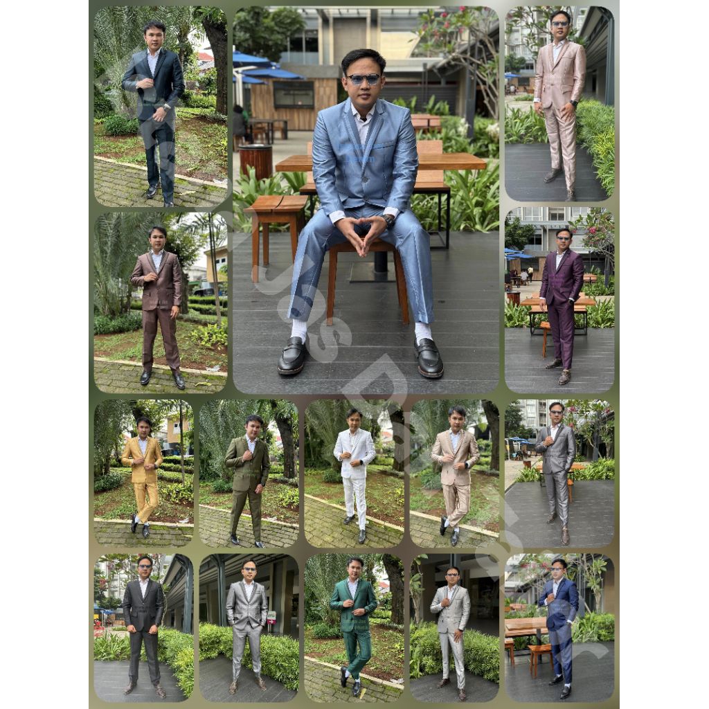 Istana Jas, S M L XL XXL 1 stel jas ( jas celananya bonus sarung jas ) Jas Pengantin Pria Jas Pormal