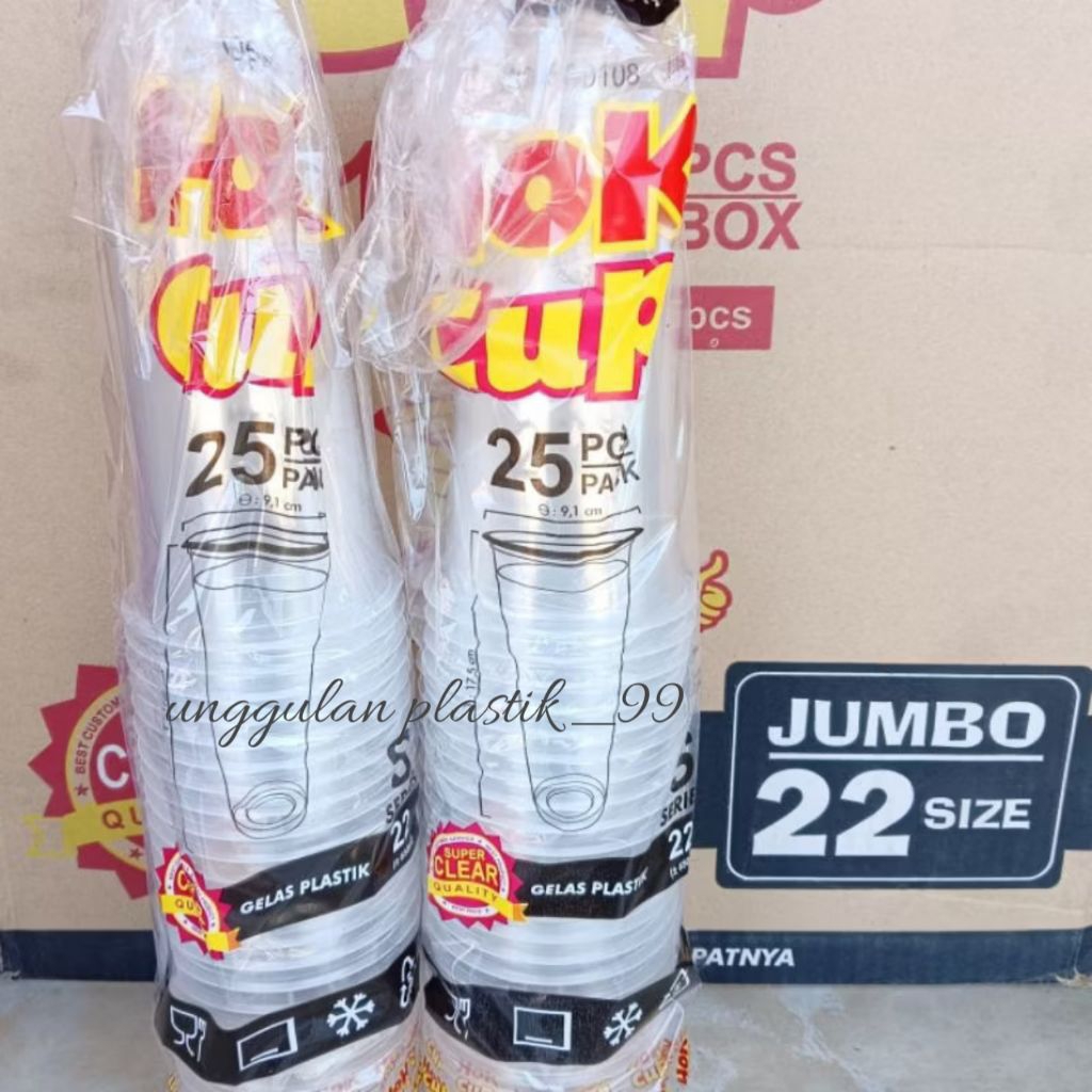 GELAS 22 OZ SLIM MEREK HOK