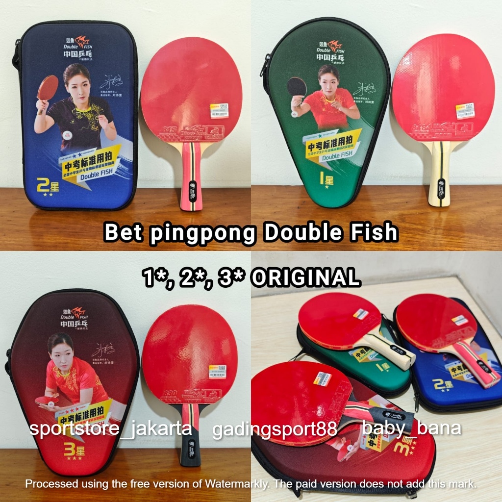 ORIGINAL Bet tenis meja Double Fish 1 star 2 star 3 star - bat double fish 1star 2star 3star - Bet t