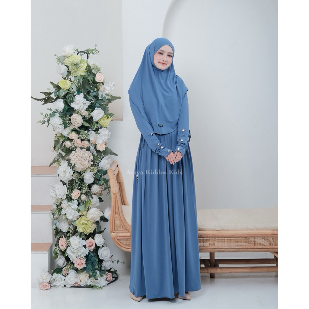 seqa Abaya Serut Couple - Baju Syar’i Anak dan Ibu - Gamis Adem