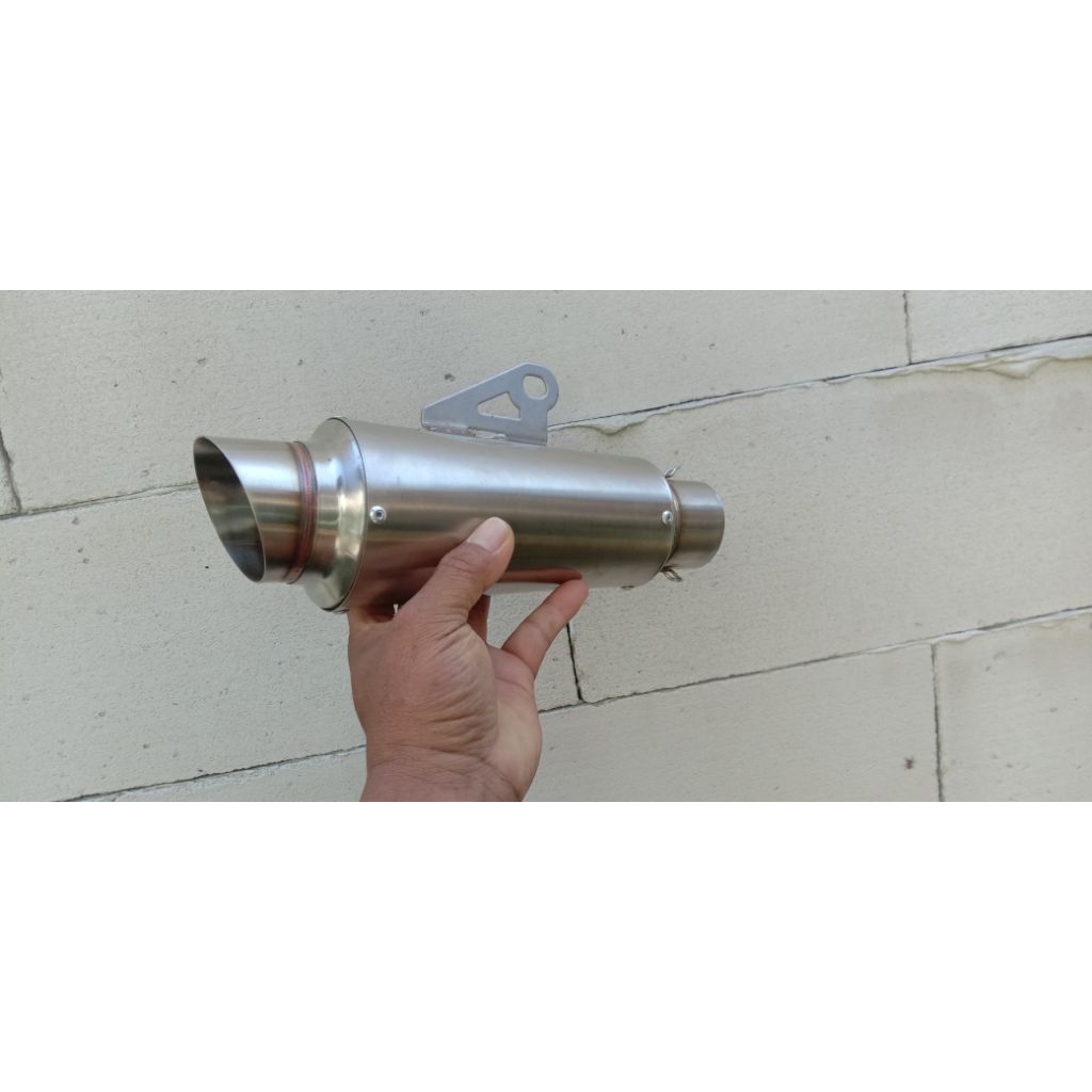 silincer knalpot racing CLD polos inlet 50mm silincer only Vixion cbr R15 sonic Fu bison gsx cb