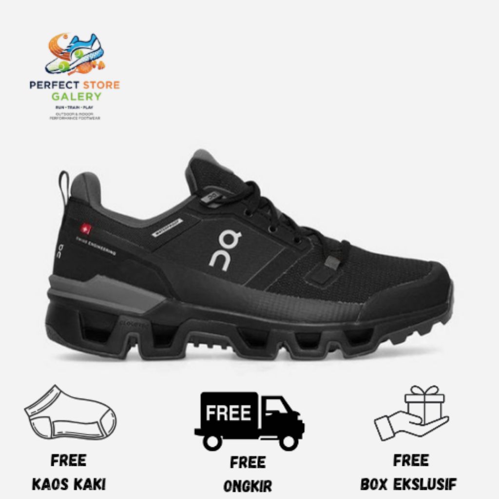 Hiking Shoes On Cloud Wander Waterproof Black Ecplise Trail Running Hiking Shoes