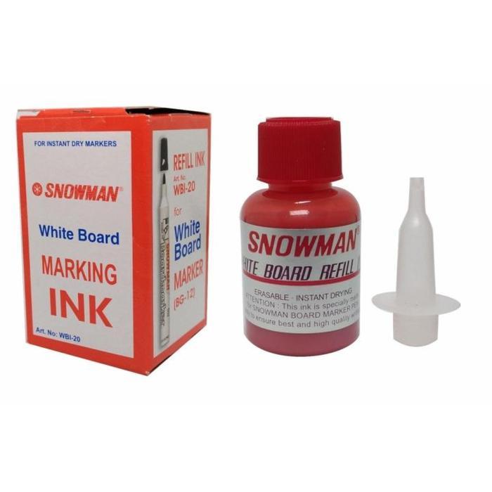Refill Tinta Spidol Whiteboard Snowman / Tinta Spidol Snowman Whiteboard / Hitam / Biru / Merah - Hi