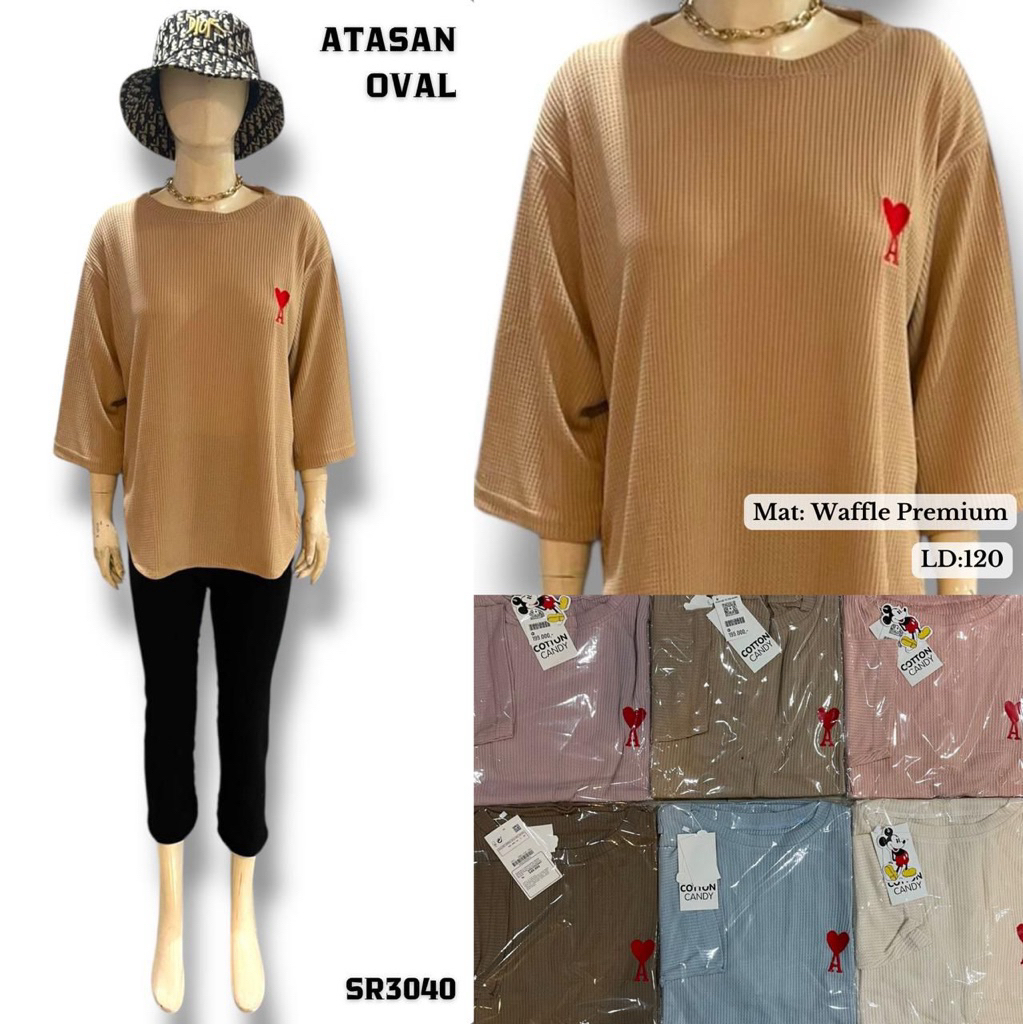 uniqlo knit waffle oversize wanita jumbo