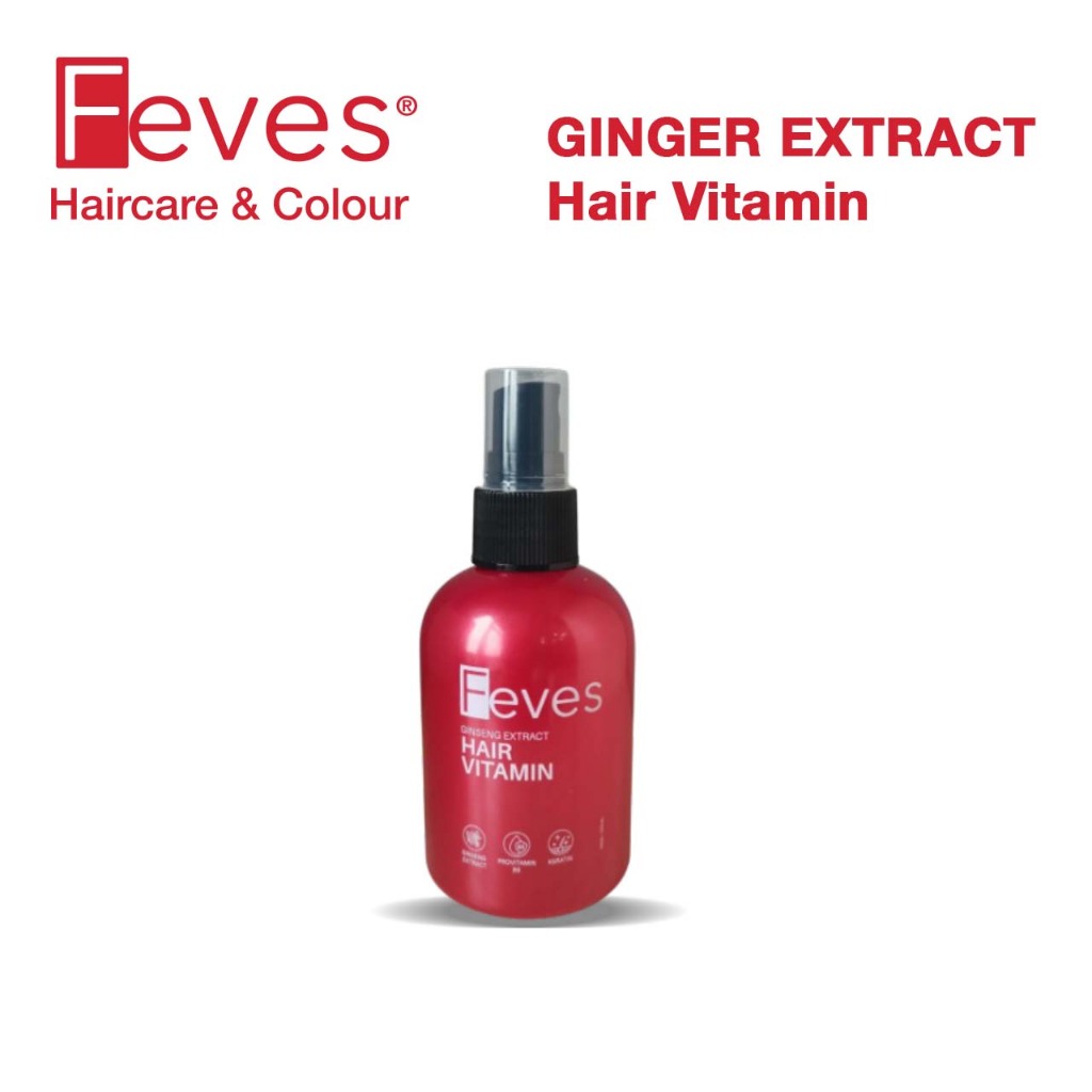 FEVES Ginger Hair Serum - Vitamin Rambut Spray - Hair Vitamin (Perawatan Rambut Rusak dan Mudah Pata
