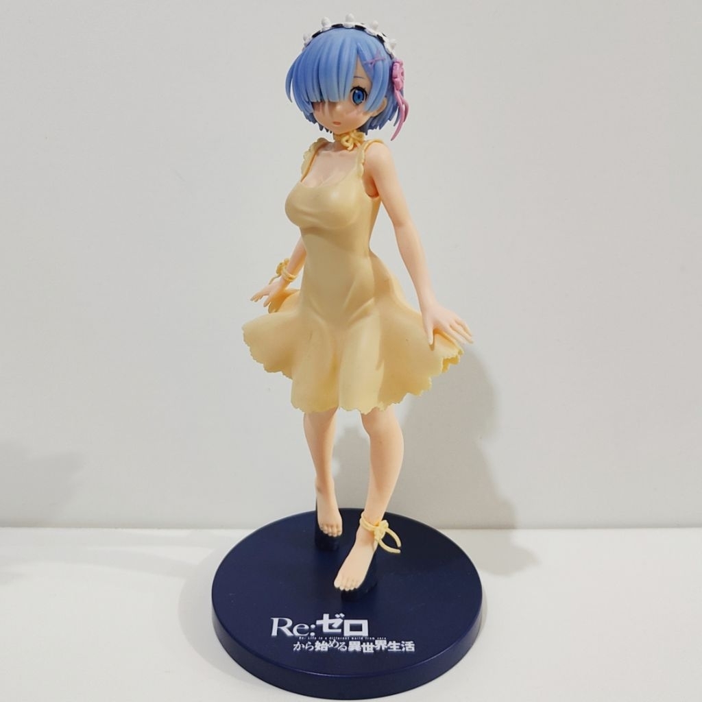 Figur Re:Zero Rem Yellow Sapphire ver. Rare – SEGA Premium Figure Original Color 22 cm Koleksi Anime