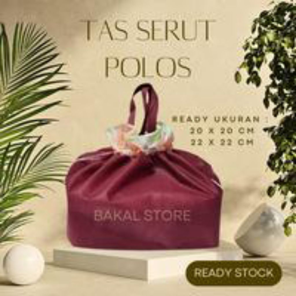 Tas Serut Kotak Nasi/Kotak Snack/Tas Hajatan ukuran 20×20, Tas Spunbond Polos