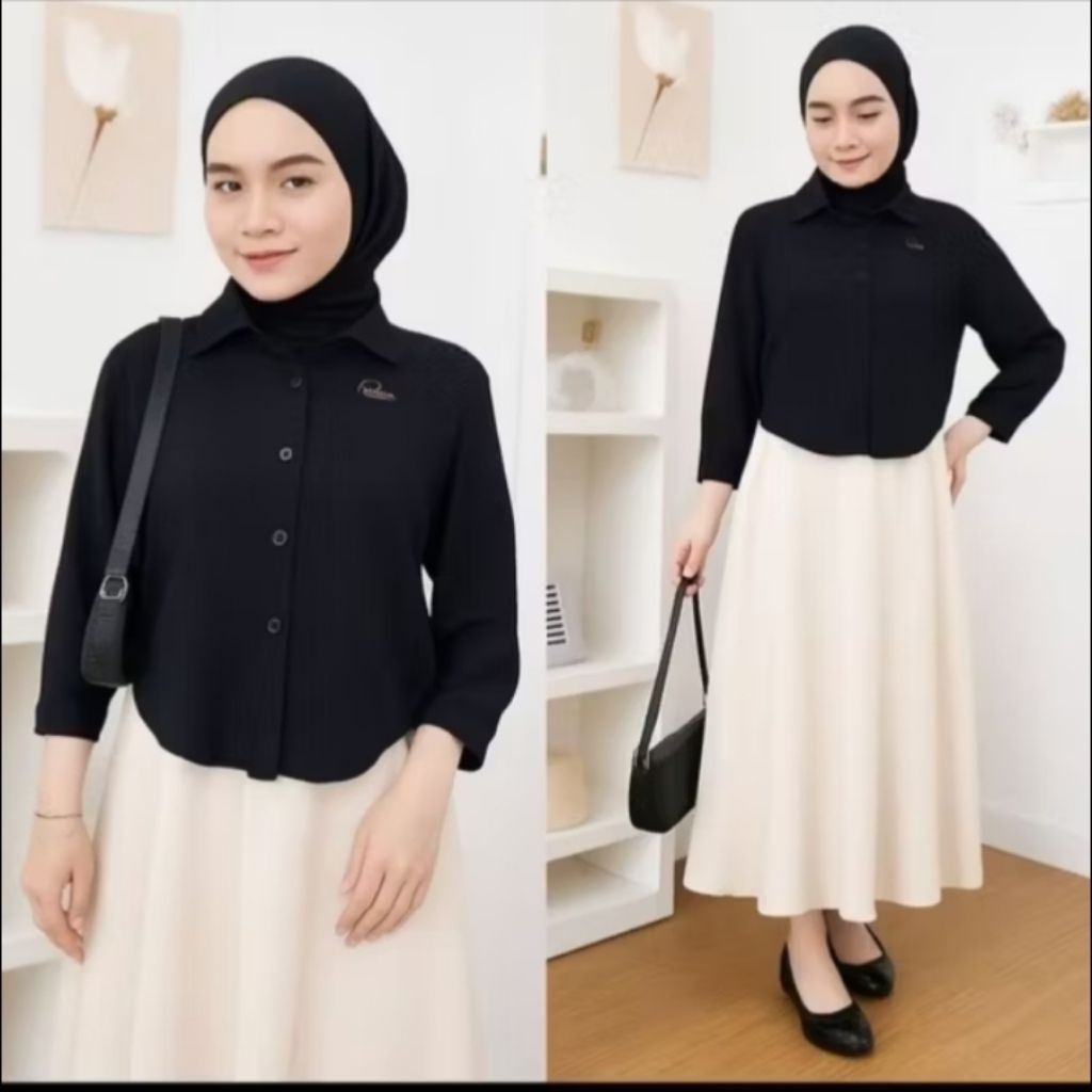 BLOUSE KEMEJA RAYON TWILL POLOS  WANITA //KAYMA BLOUSE RAYON POLOS WANITA