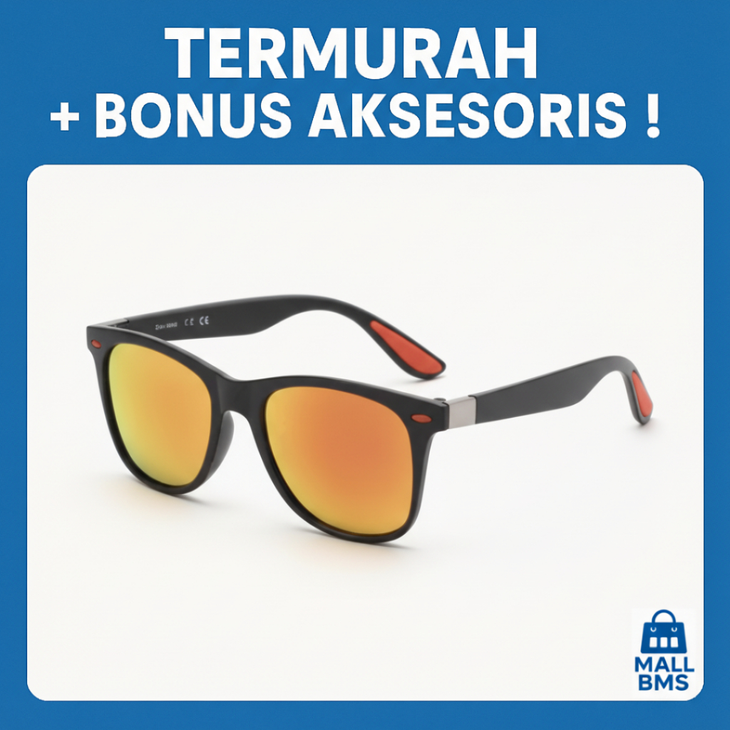 (MB) Kacamata Hitam Pria Laki-laki Kacamata Matahari, Kacamata Keren Gaya