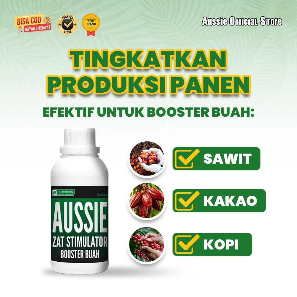 PUPUK Booster Buah AUSSIE 1L - Perbesar Buah Sawit, Kopi dan Kakao | Mempercepat dan Meningkatkan Ku