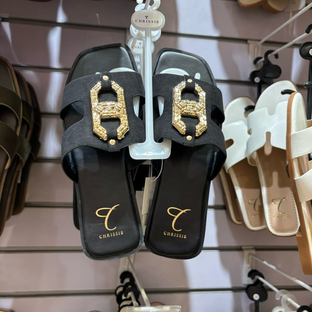 sandal flat strap slide chrissie payless sale