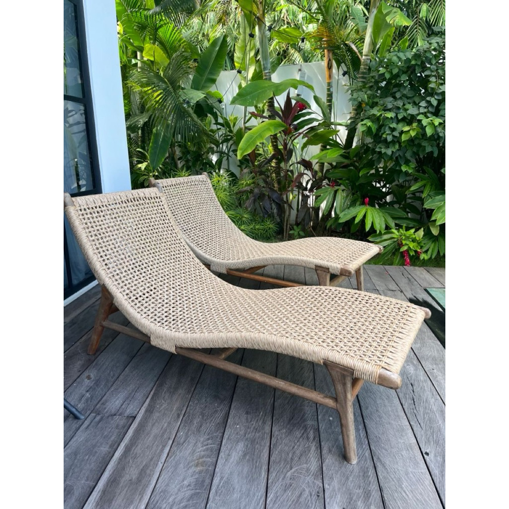 lounger rotan kursi malas rotan