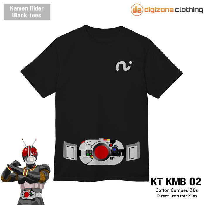 Kaos Kamen Rider Black Semi Cosplay Casual Hitam KT KMB 02
