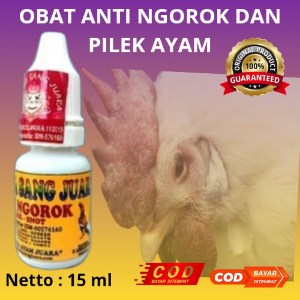 RSJ OBAT ANTI NGOROK Serta PILEK PADA AYAM PALING AMPUH KEMASAN 15 ml