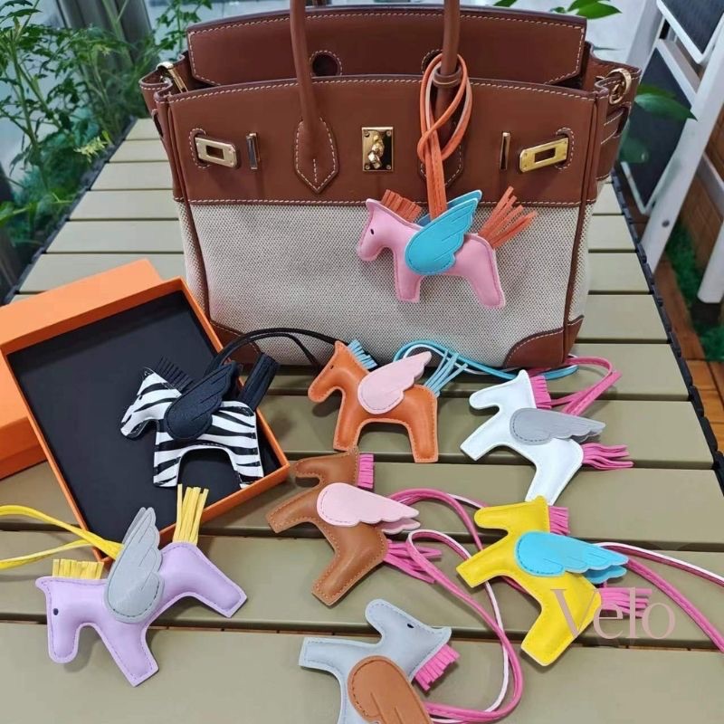 Bag Charm Pegasus Kuda Lumping Gantungan Aksesoris Tas Keychain Boneka Bahan Leather Kulit Korea Vir
